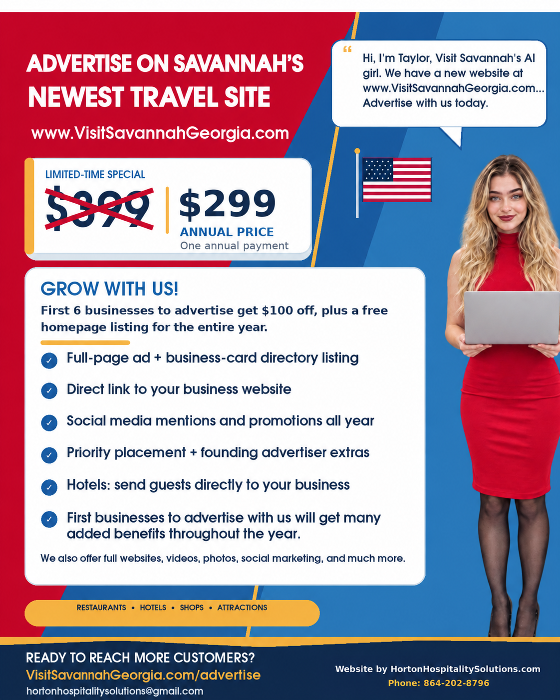 Savannah Travel Advertising Flyer — Limited-Time Launch Special