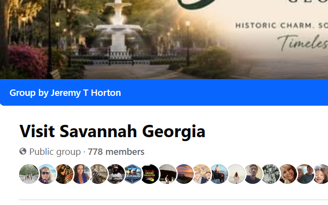 Visit Savannah Georgia Facebook Group — 778 members